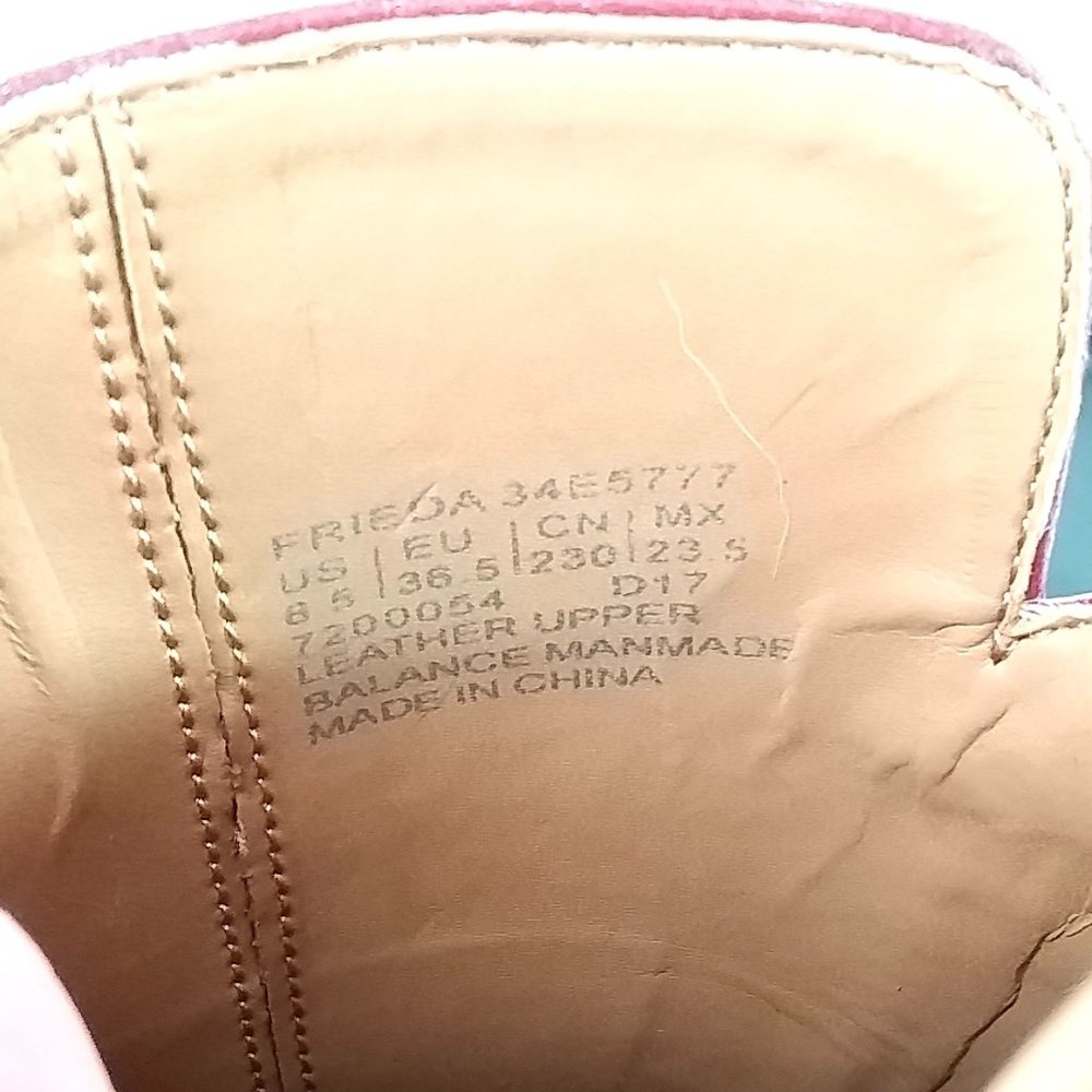 Calvin Klein Frieda Mule In Cherry Red Leather Metallic Chain Detail - Picture 8 of 9